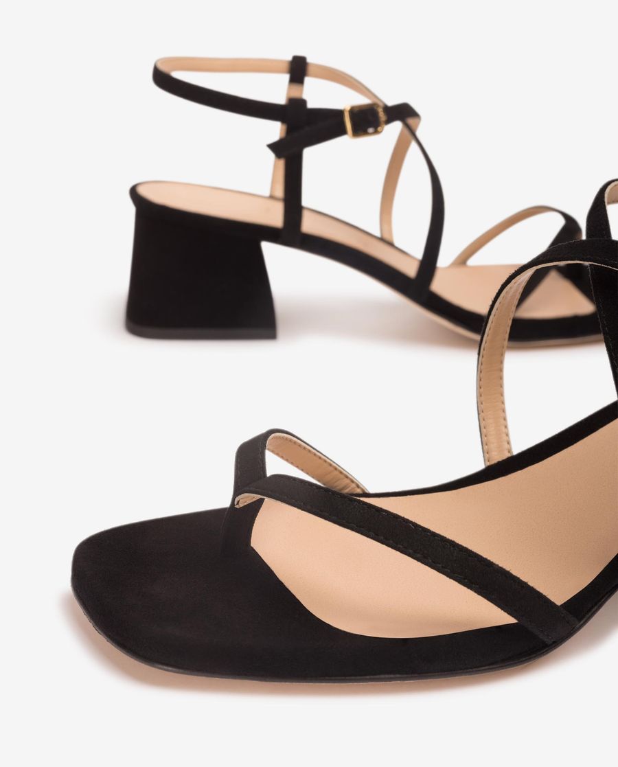 Sandales esclaves à talon large Unisa pour femme - Noir