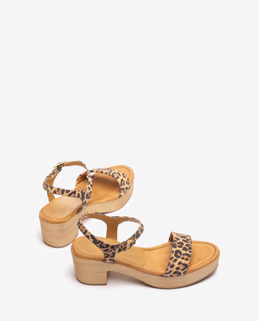 Sandales Unisa effet bois pour femme - Marron