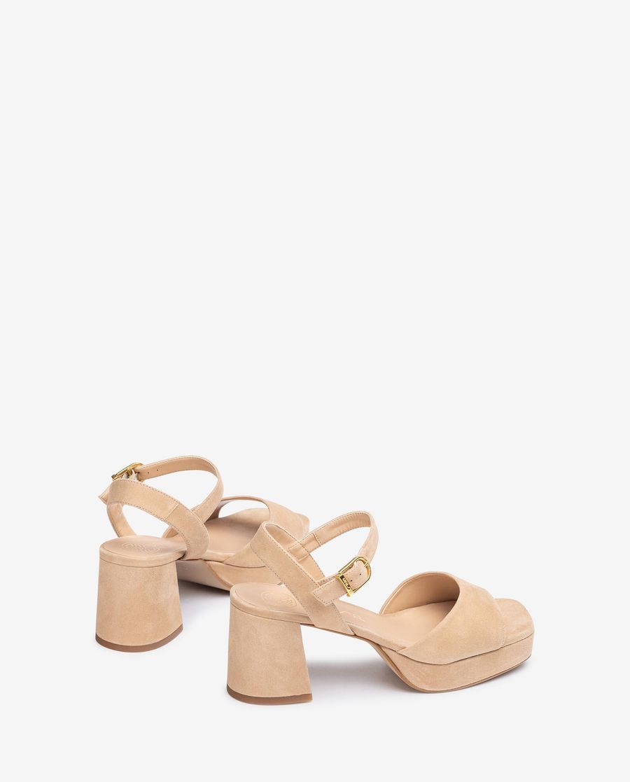 Sandales à plateforme et talon bas Unisa Femme - Beige