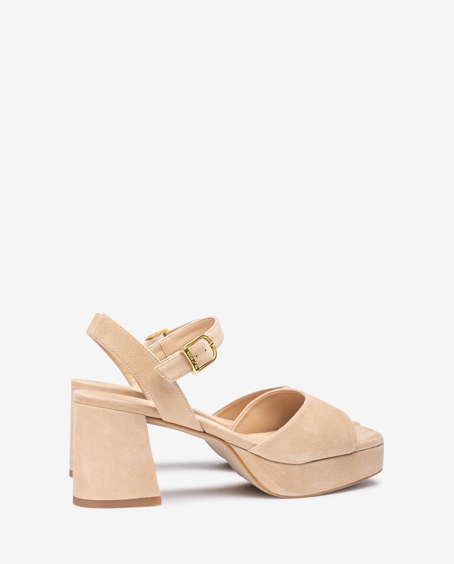Sandales à plateforme et talon bas Unisa Femme - Beige
