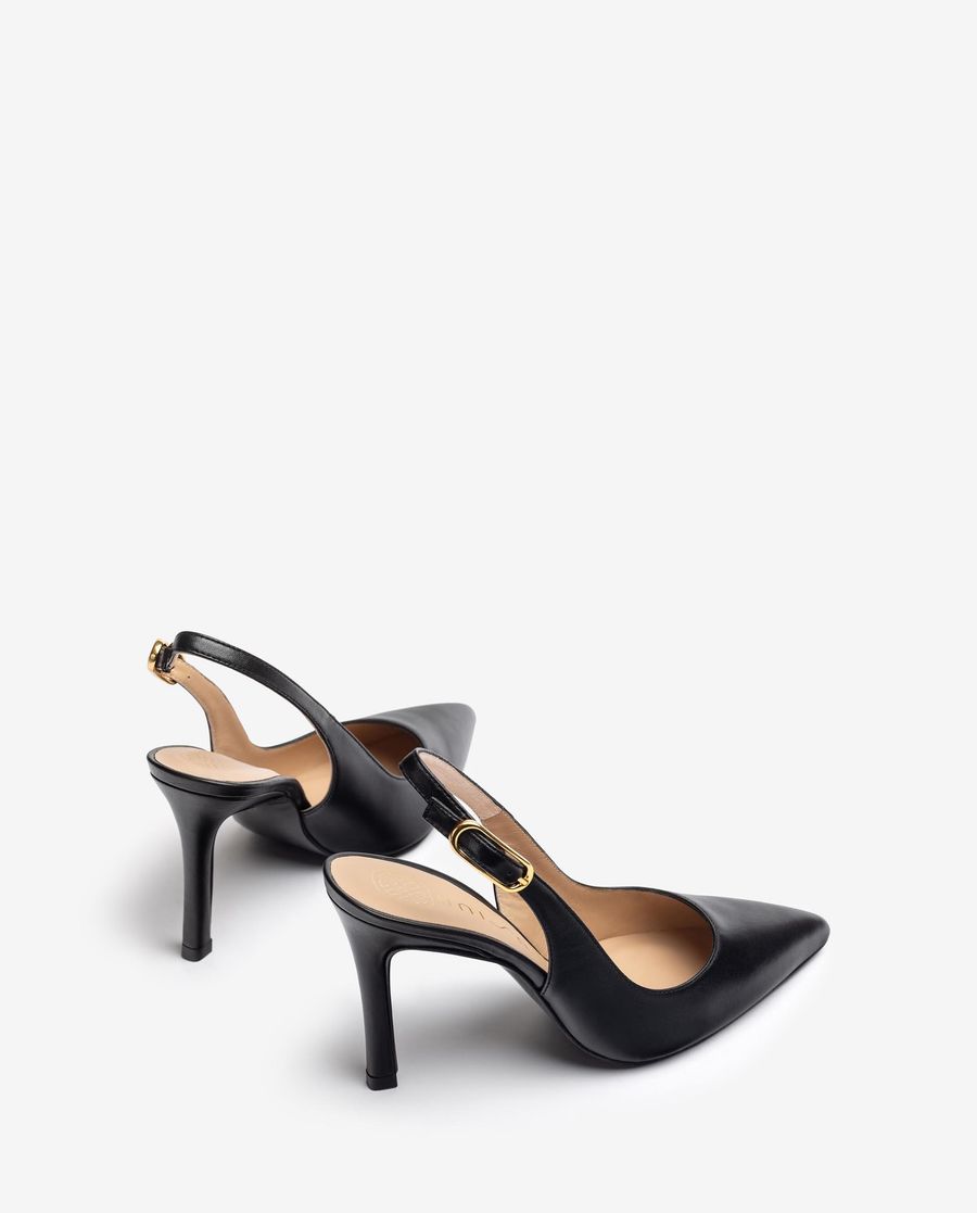 Espadrilles à talons hauts et bride arrière Unisa pour femme - Noir