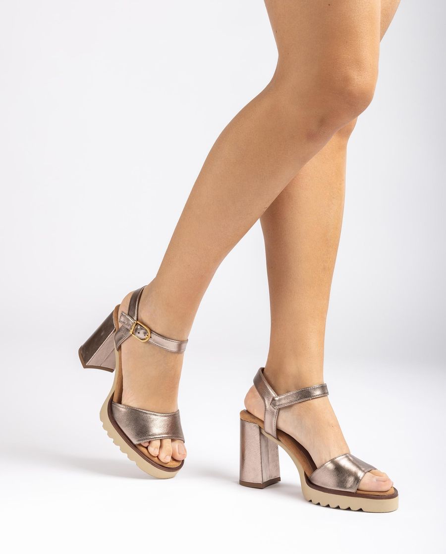 Sandales à talons hauts ultra-légères Unisa pour femme - Bronze