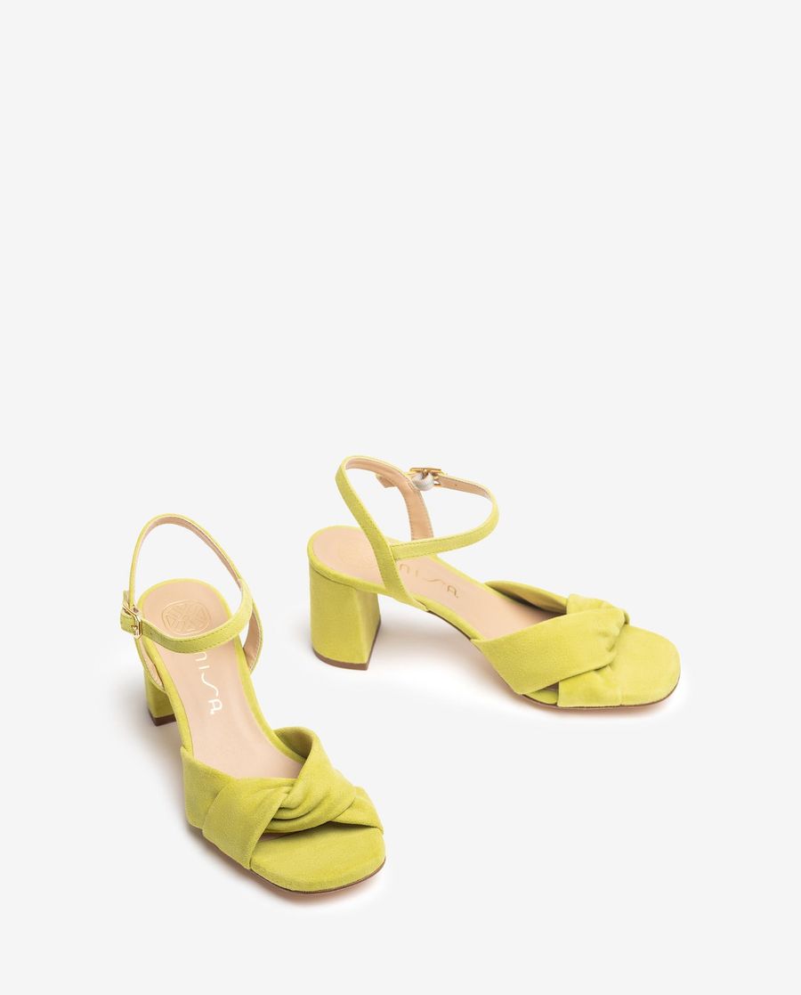 Sandales à lanières croisées et talon moyen Unisa pour femme - Vert