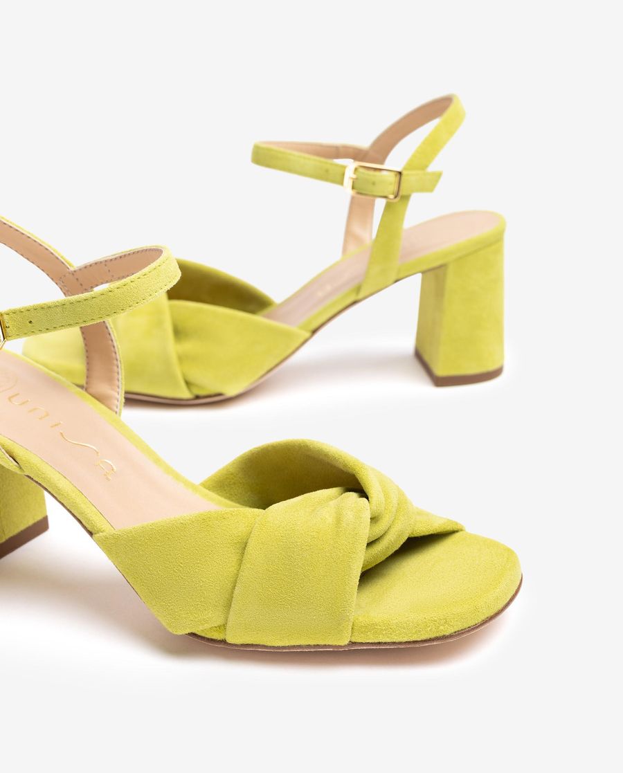 Sandales à lanières croisées et talon moyen Unisa pour femme - Vert