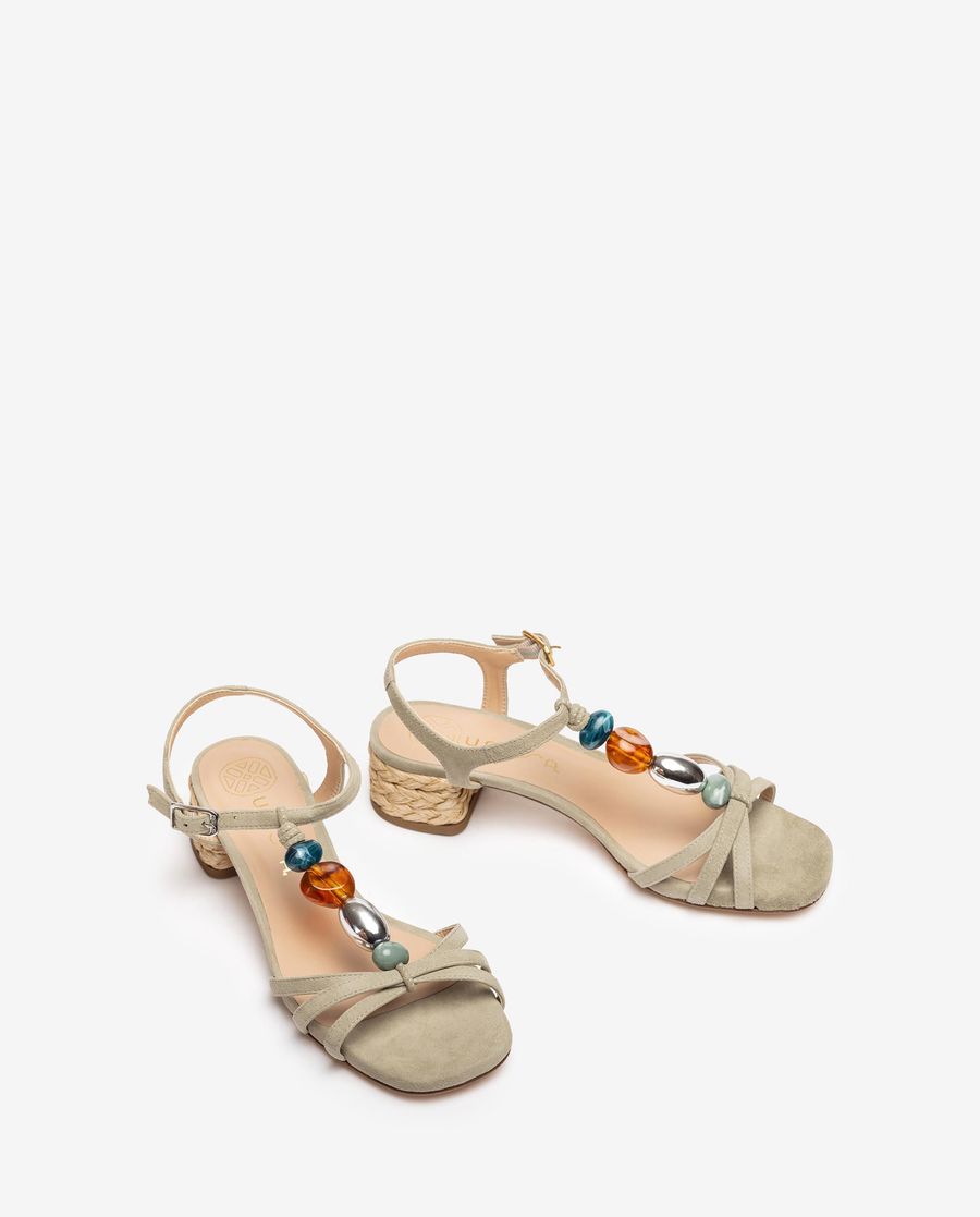 Sandales perlées Unisa pour femme - Vert