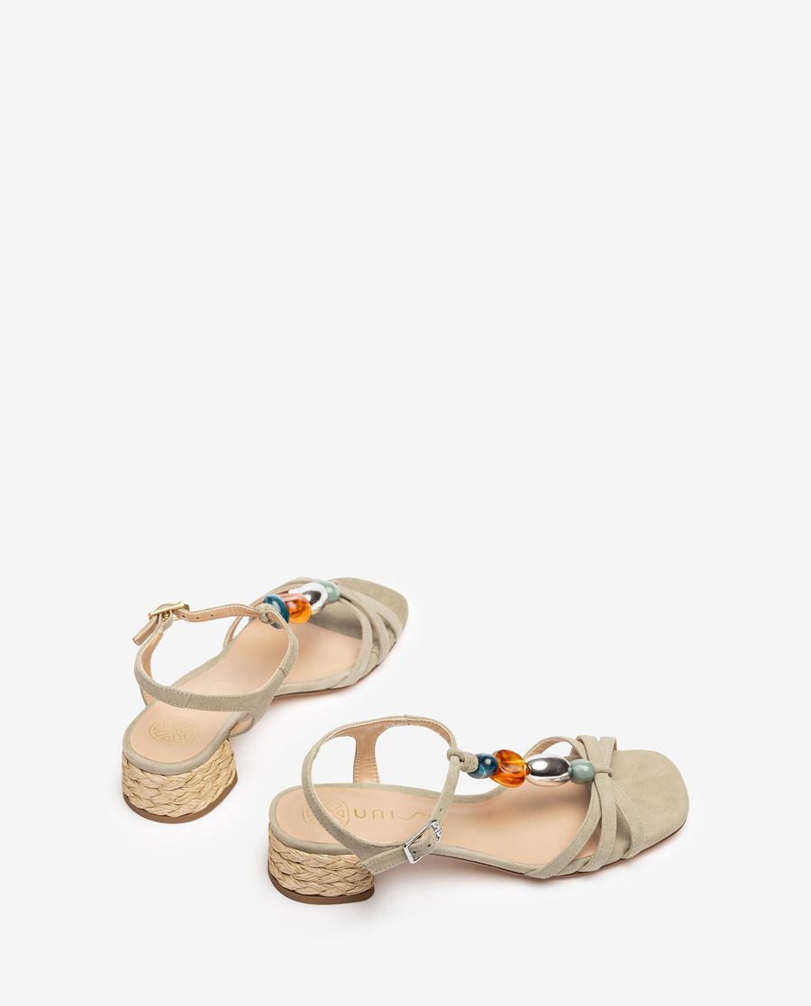 Sandales perlées Unisa pour femme - Vert