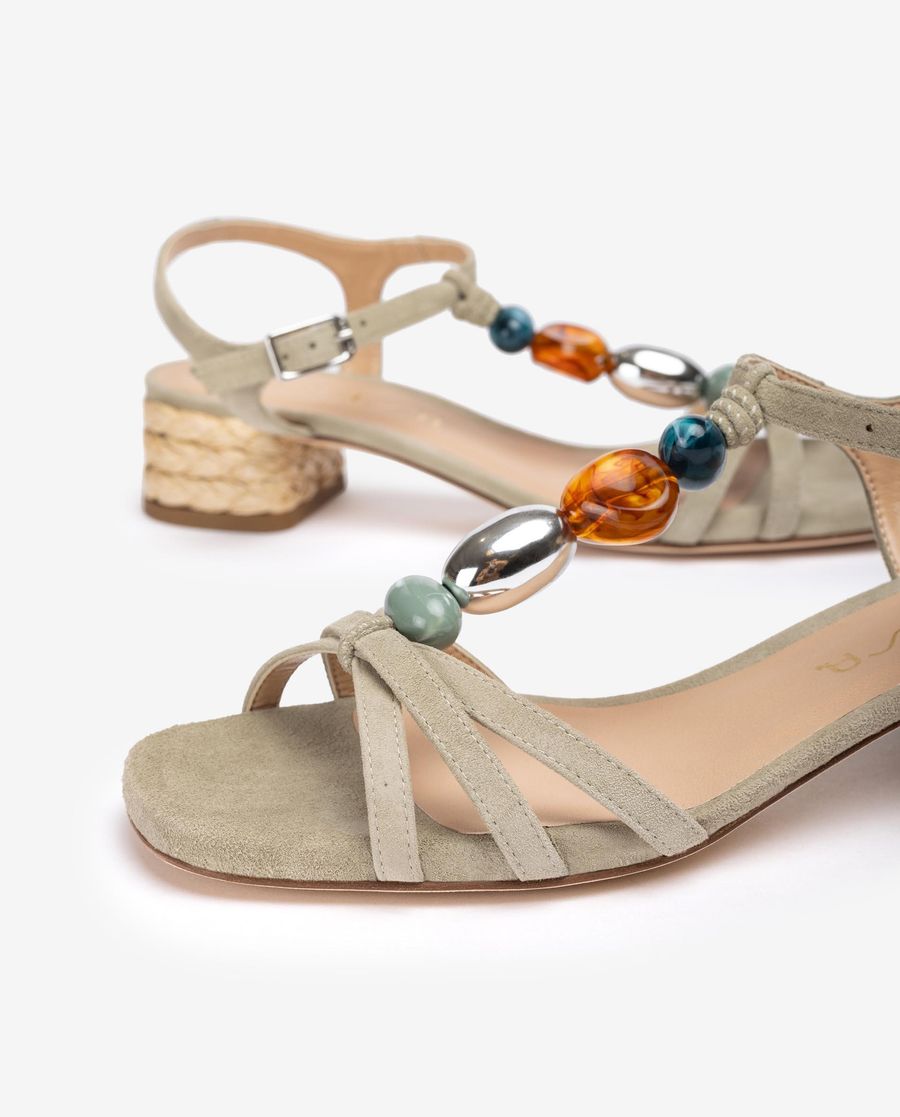 Sandales perlées Unisa pour femme - Vert