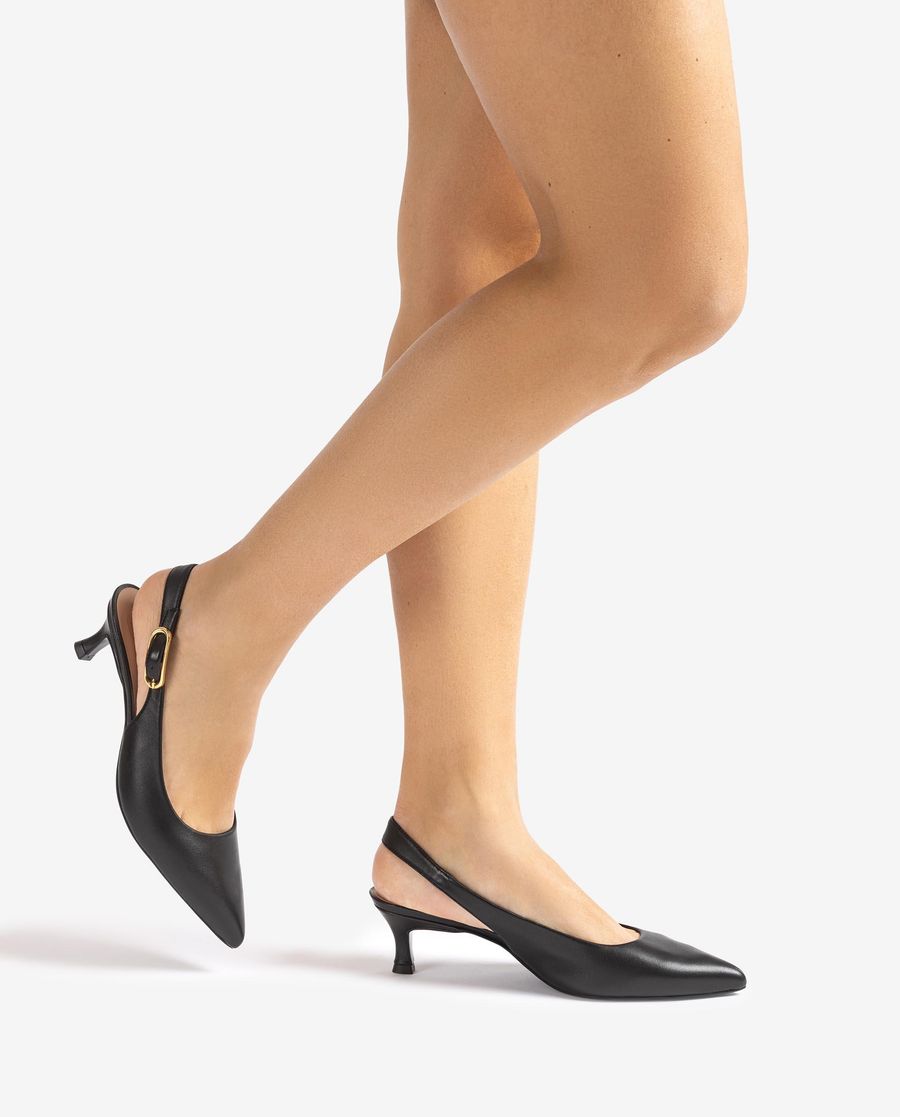 Sac à dos nu en cuir pour femme - Noir