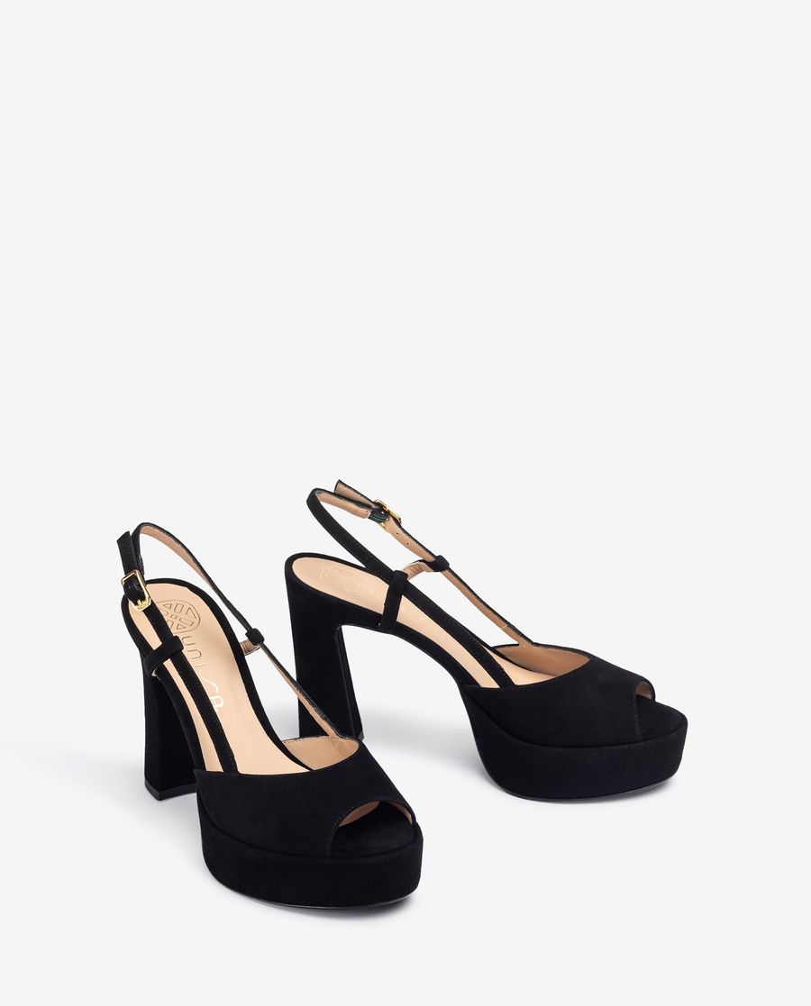 Sandales à talons hauts et plateforme Unisa pour femme - Noir