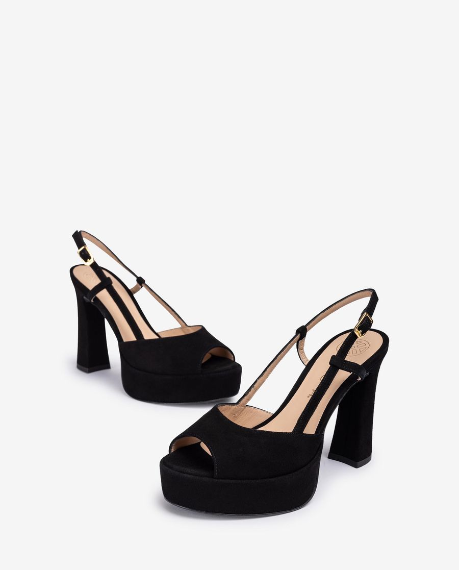 Sandales à talons hauts et plateforme Unisa pour femme - Noir