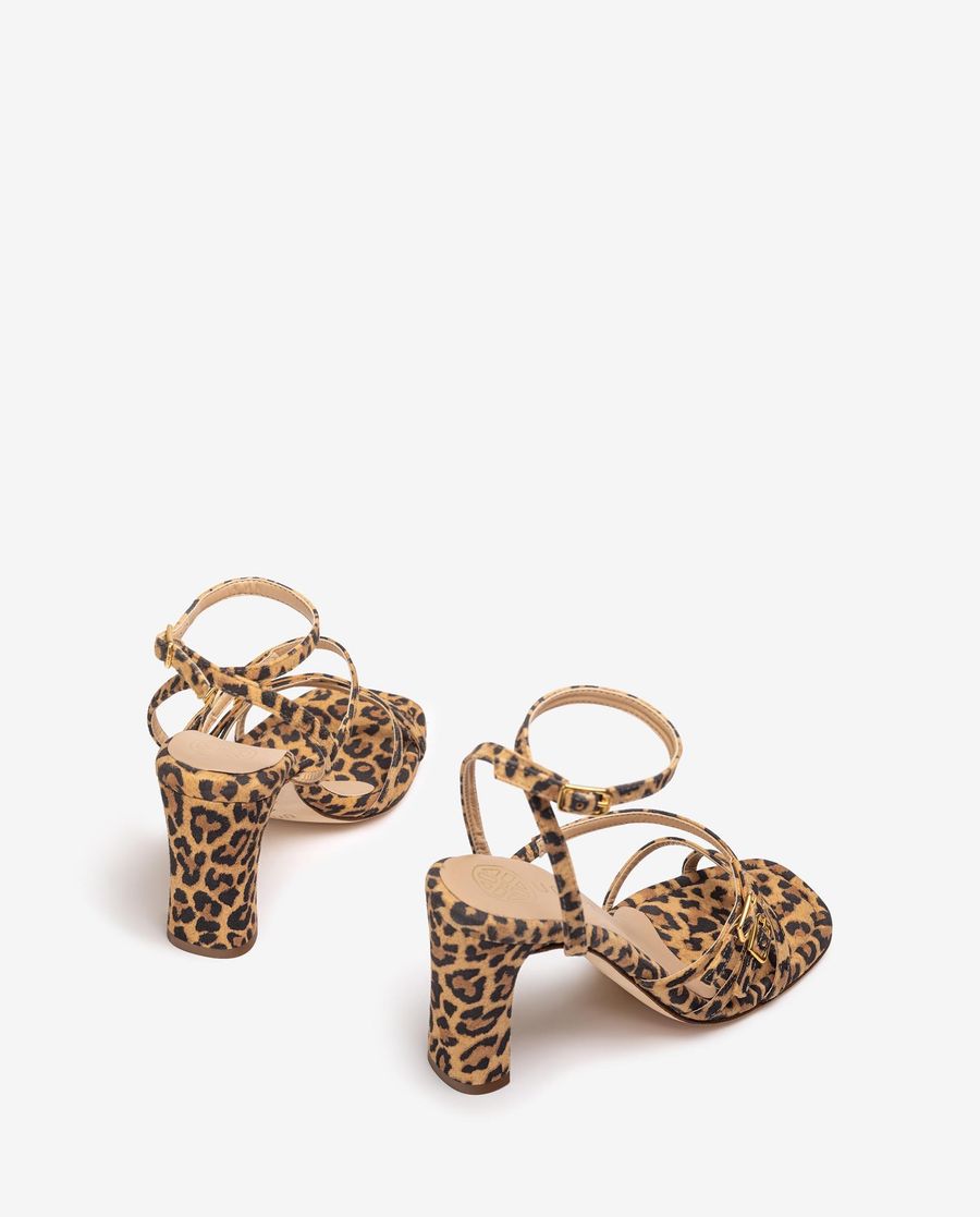 Sandales à lanières et talons hauts Unisa pour femme - Marron