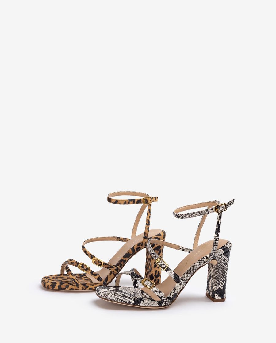 Sandales à lanières et talons hauts Unisa pour femme - Marron