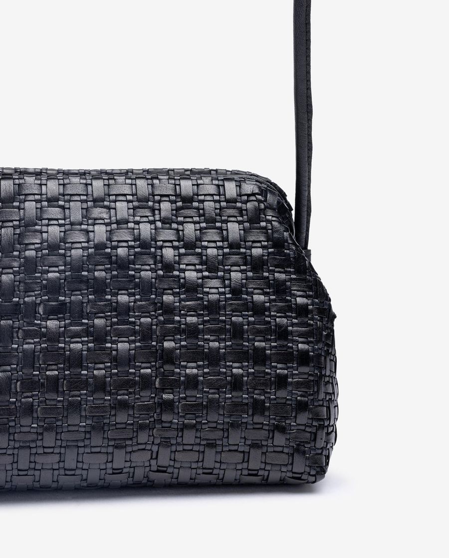 Petit sac à main tressé Unisa Femme - Noir