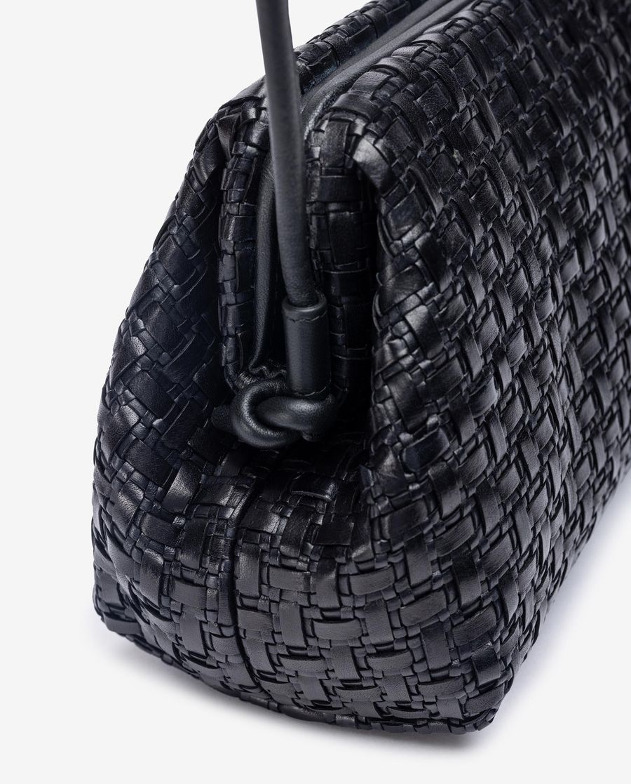 Petit sac à main tressé Unisa Femme - Noir