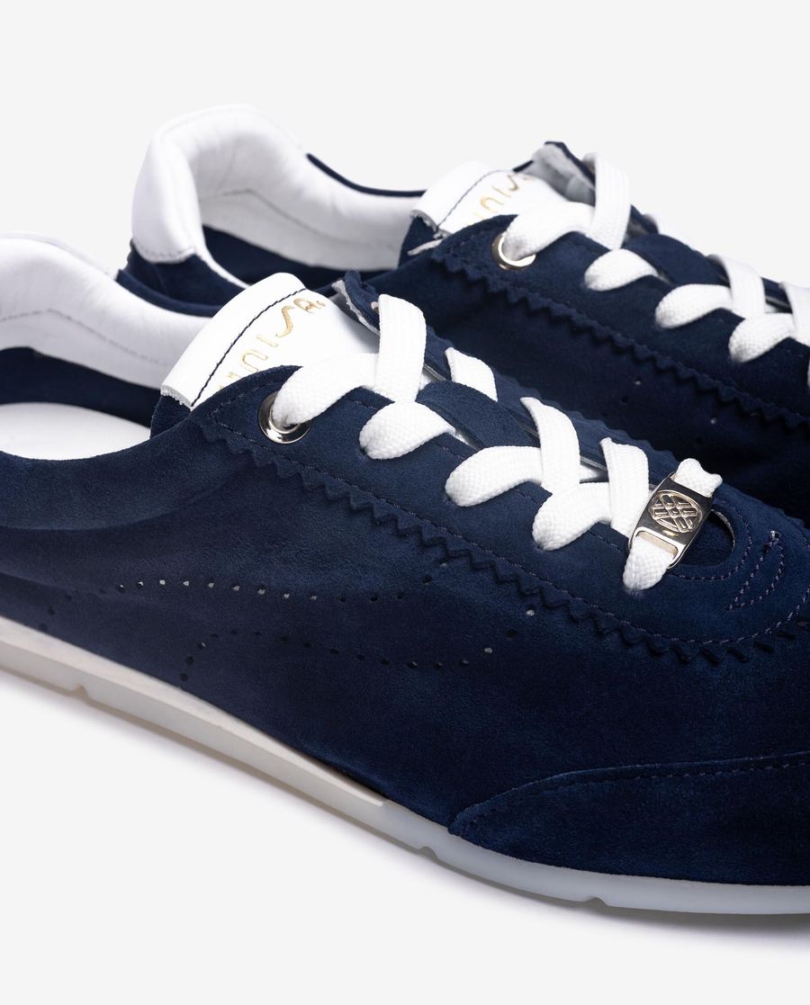 Baskets avec semelle intérieure amovible Unisa pour femme - Denim / Blanc