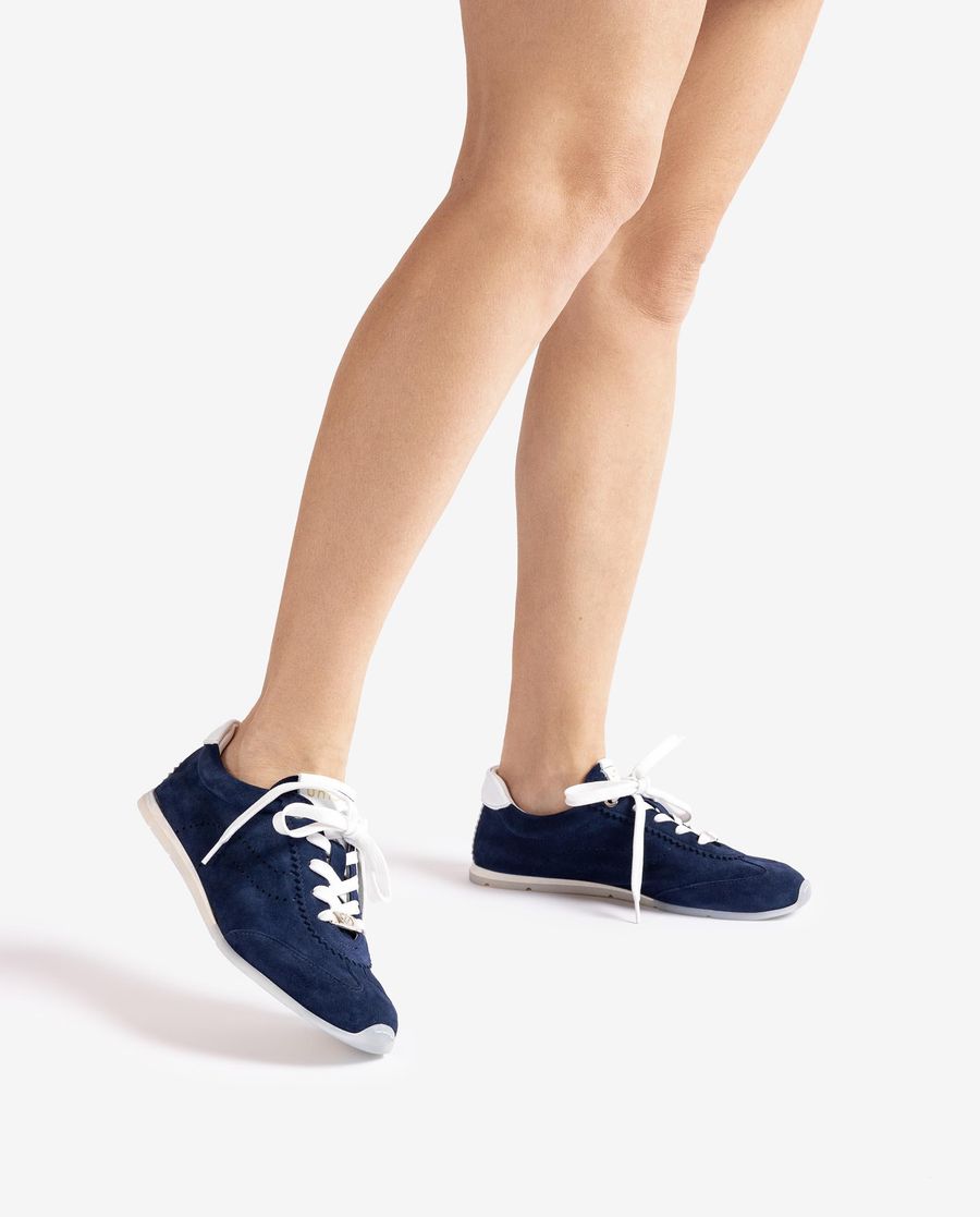 Baskets avec semelle intérieure amovible Unisa pour femme - Denim / Blanc