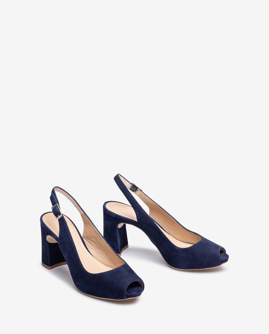 Ballerines à bout ouvert et bride arrière Unisa pour femme - Bleu