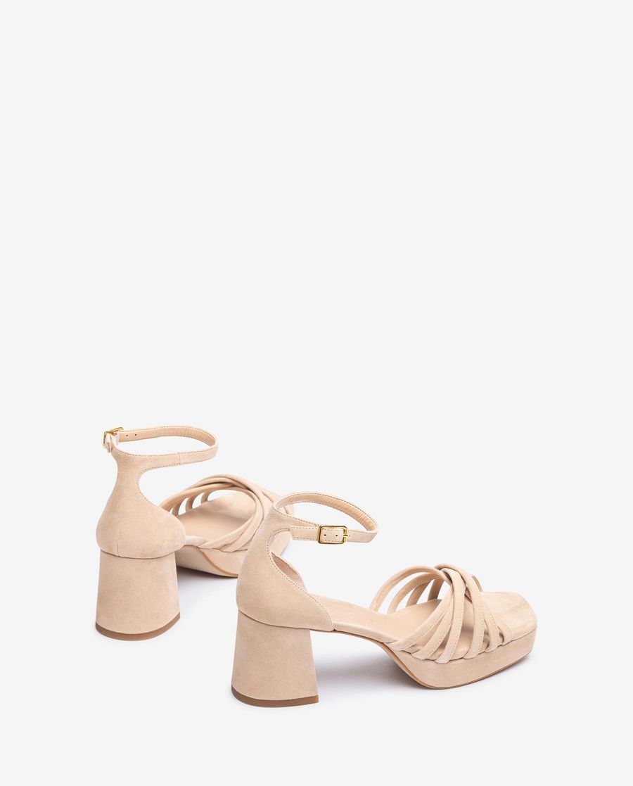 Sandales à lanières en daim Unisa pour femme - Beige