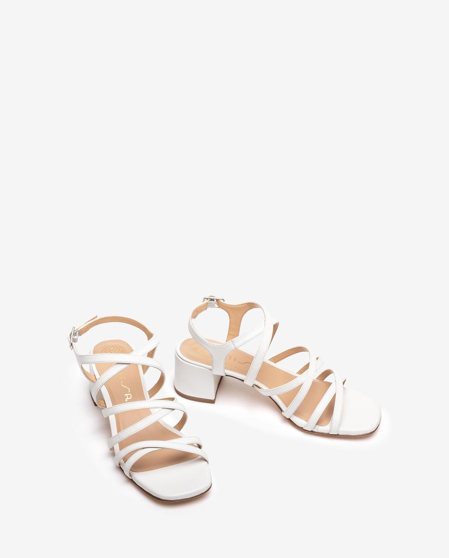 Sandales à brides multiples pour femme - Blanc