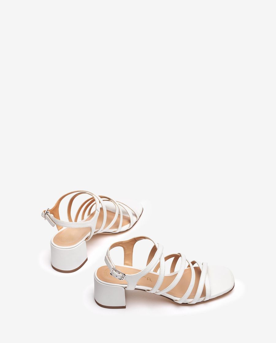 Sandales à brides multiples pour femme - Blanc