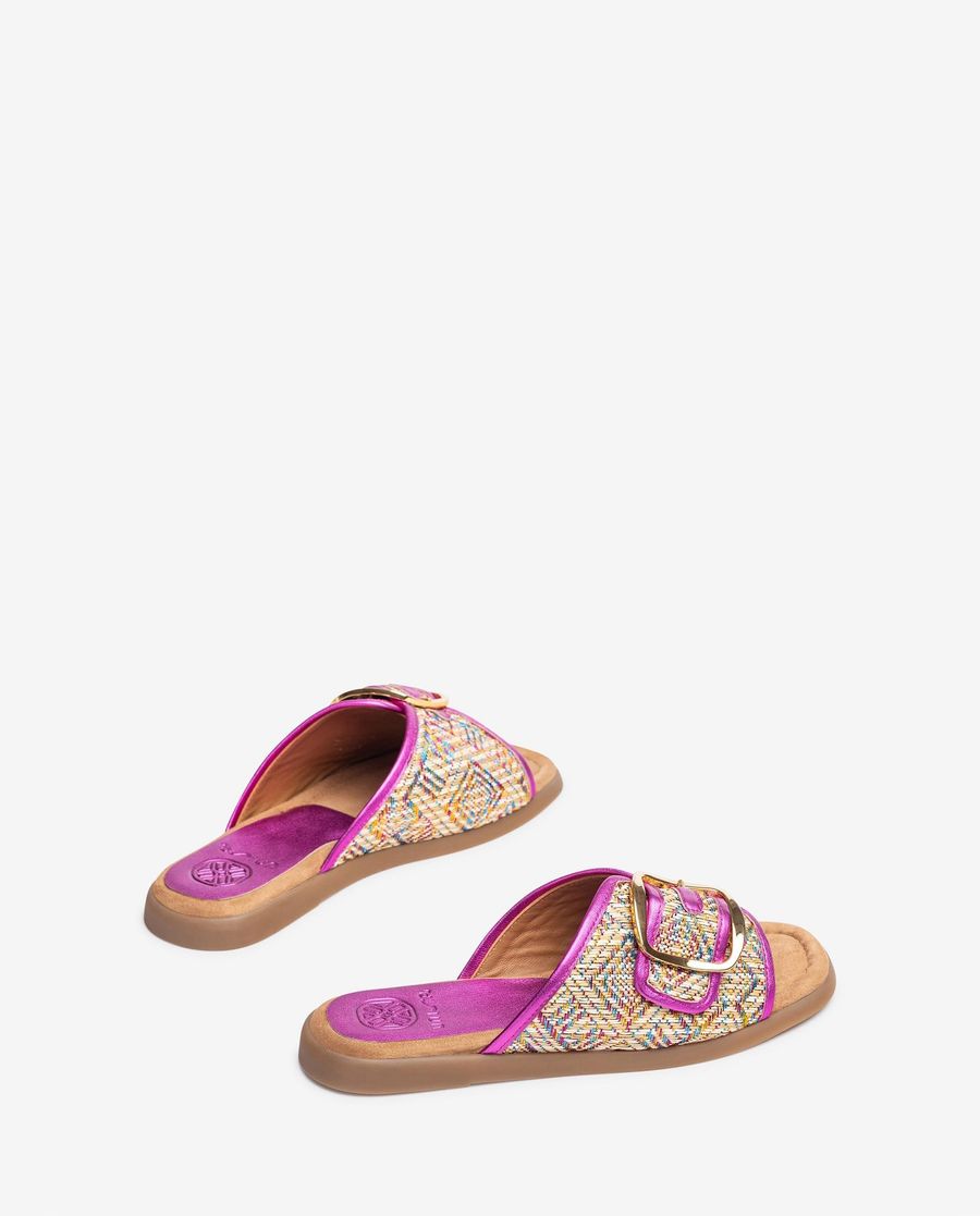 Sandales plates à boucle Unisa pour femme - Multicolore