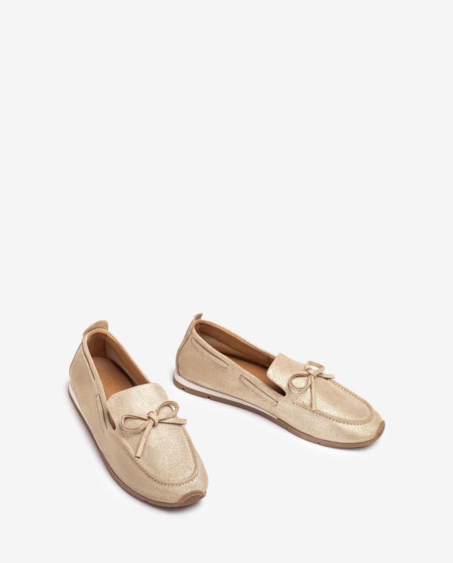 Mocassins bateau Unisa pour femme - Doré