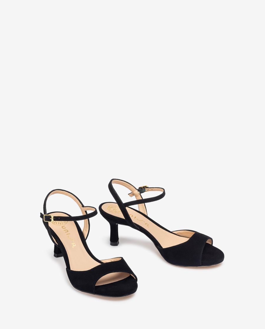 Sandales habillées à talon bas Unisa pour femme - Noir