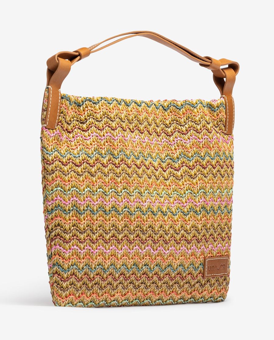 Sac moyen Unisa en raphia multicolore pour femme - Multicolore
