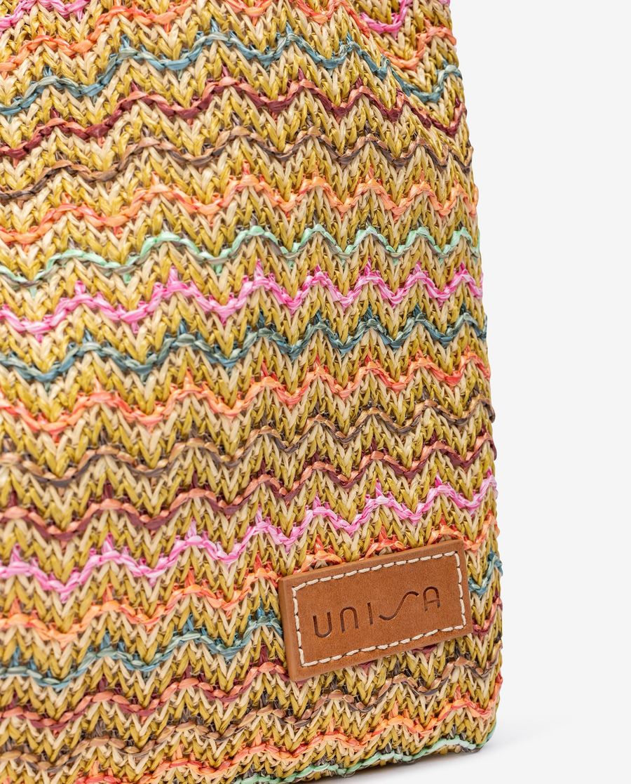 Sac moyen Unisa en raphia multicolore pour femme - Multicolore