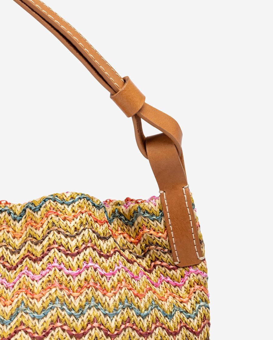 Sac moyen Unisa en raphia multicolore pour femme - Multicolore