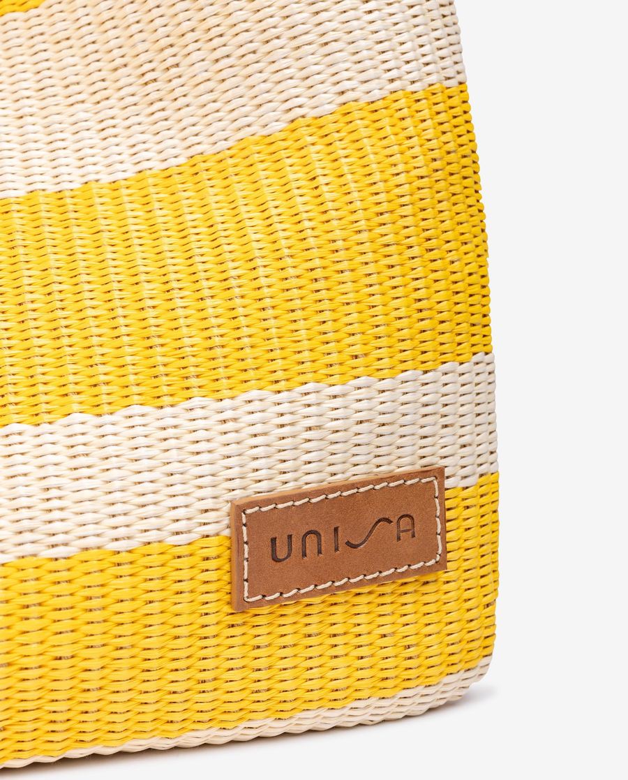 Sac moyen en raphia naturel Unisa pour femme - Jaune