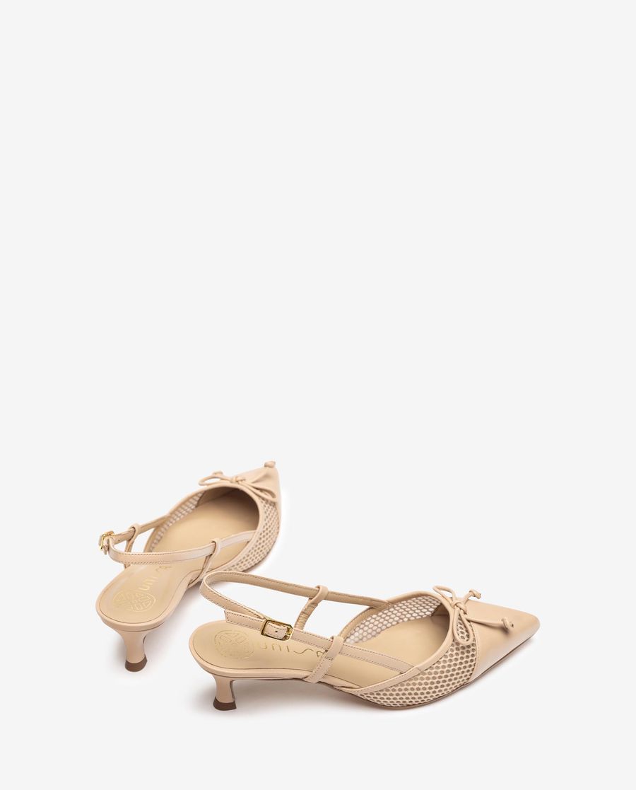 Espadrilles à bride arrière en résille Unisa pour femme - Beige