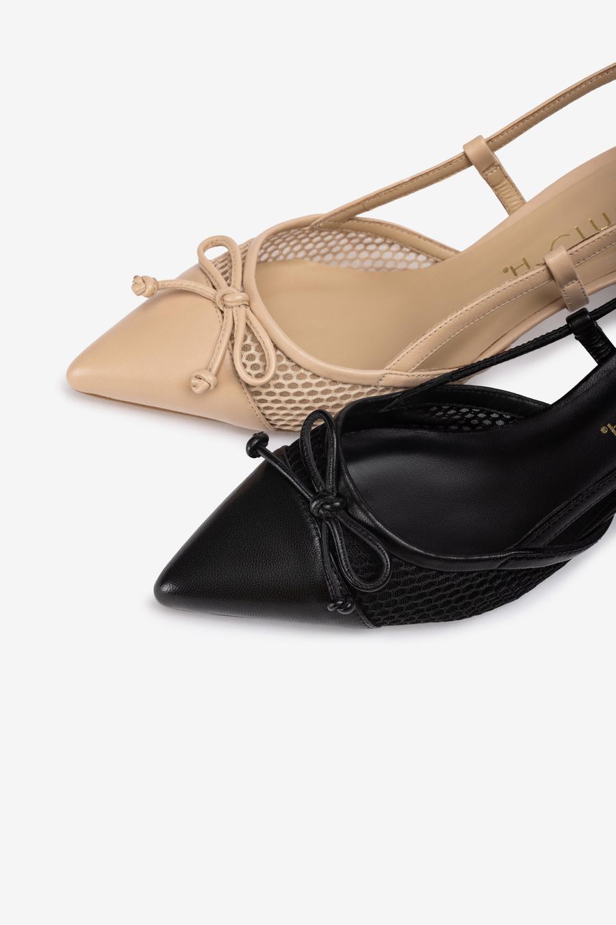 Espadrilles à bride arrière en résille Unisa pour femme - Beige