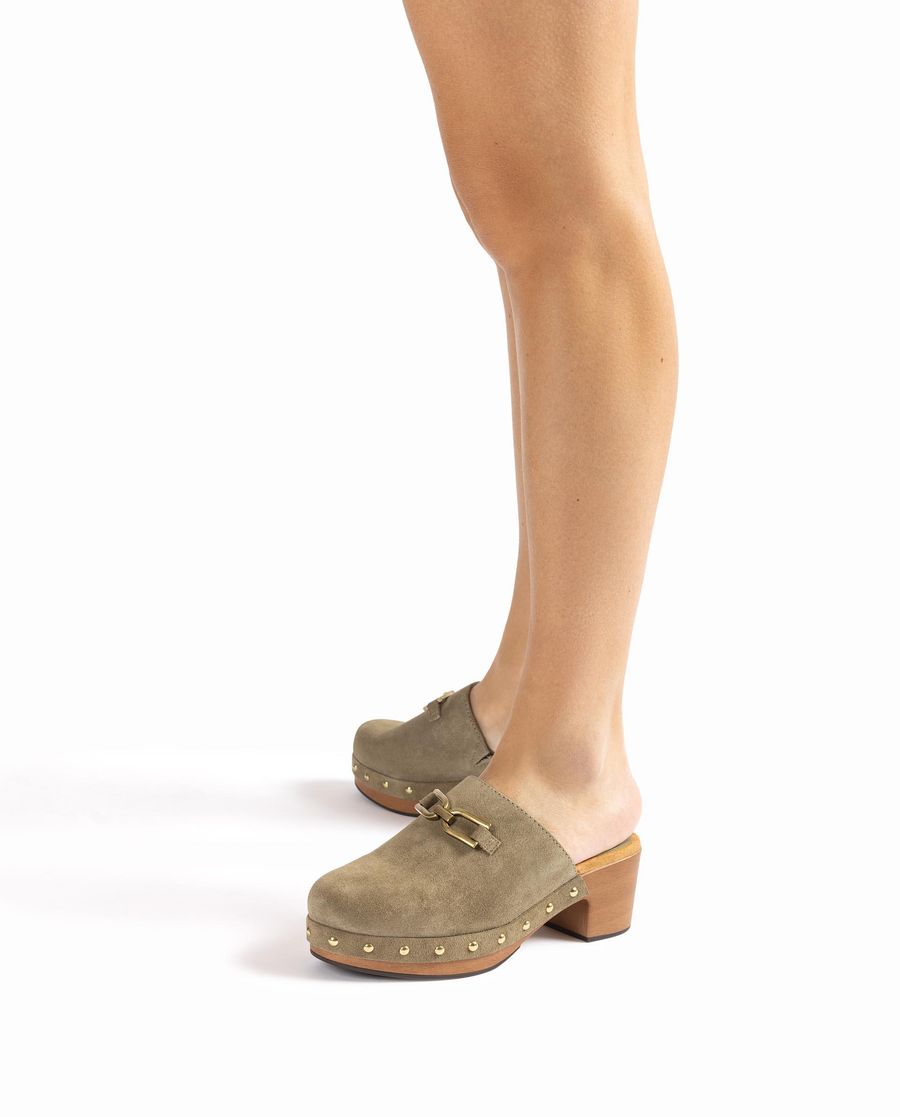 Sabot clouté et à boucle Unisa pour femme - Vert