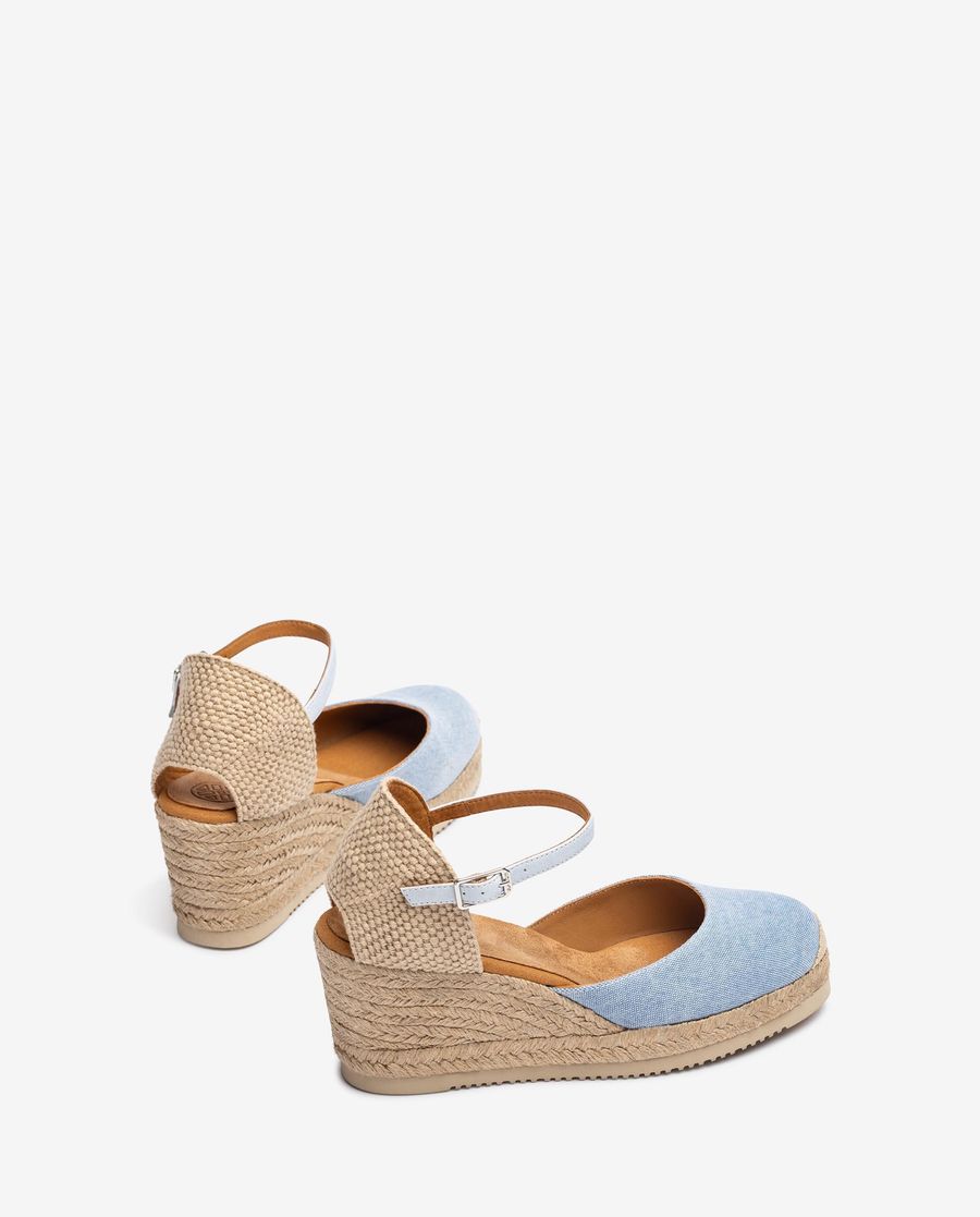 Espadrilles à talon aiguille Unisa Femme en Ecolino - Bleu