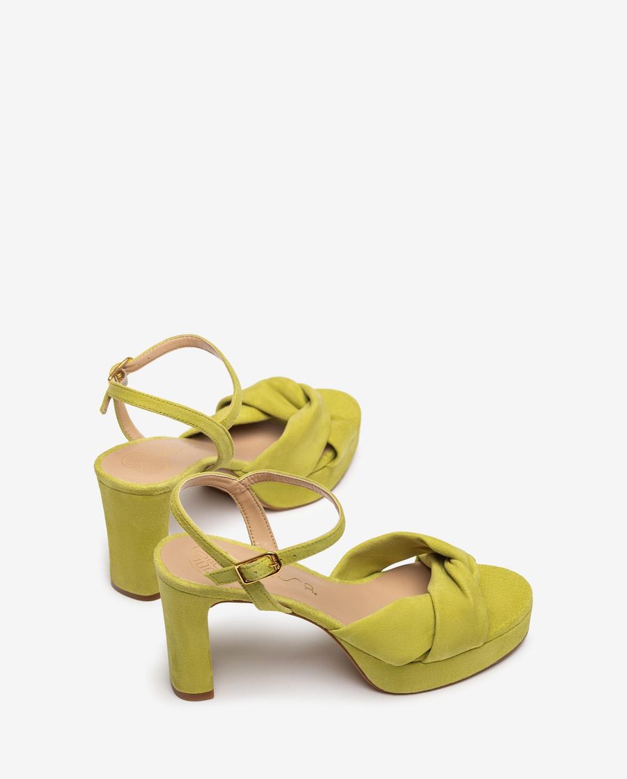 Sandales à larges brides croisées Unisa pour femme - Vert