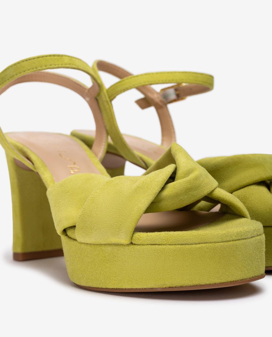 Sandales à larges brides croisées Unisa pour femme - Vert