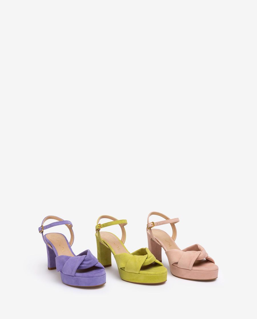 Sandales à larges brides croisées Unisa pour femme - Vert