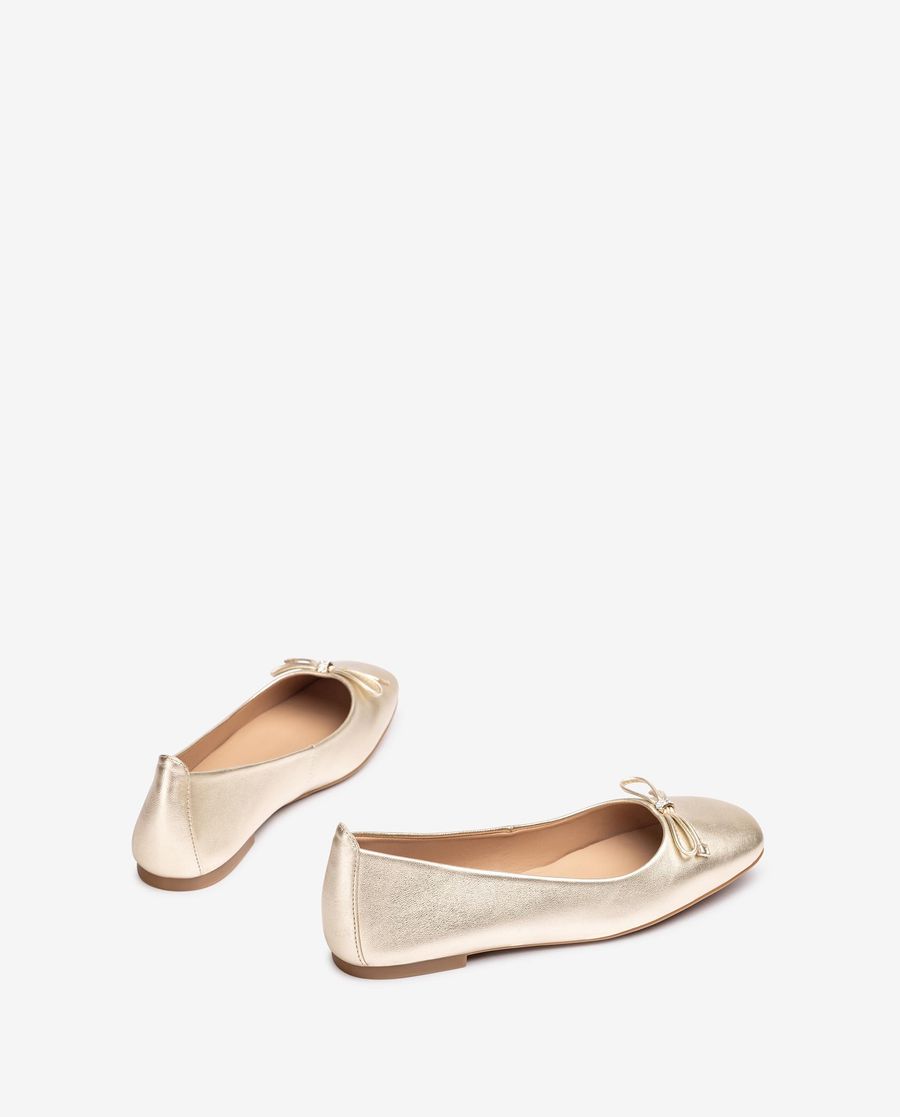 Ballerines Unisa à bout carré pour femme - Doré