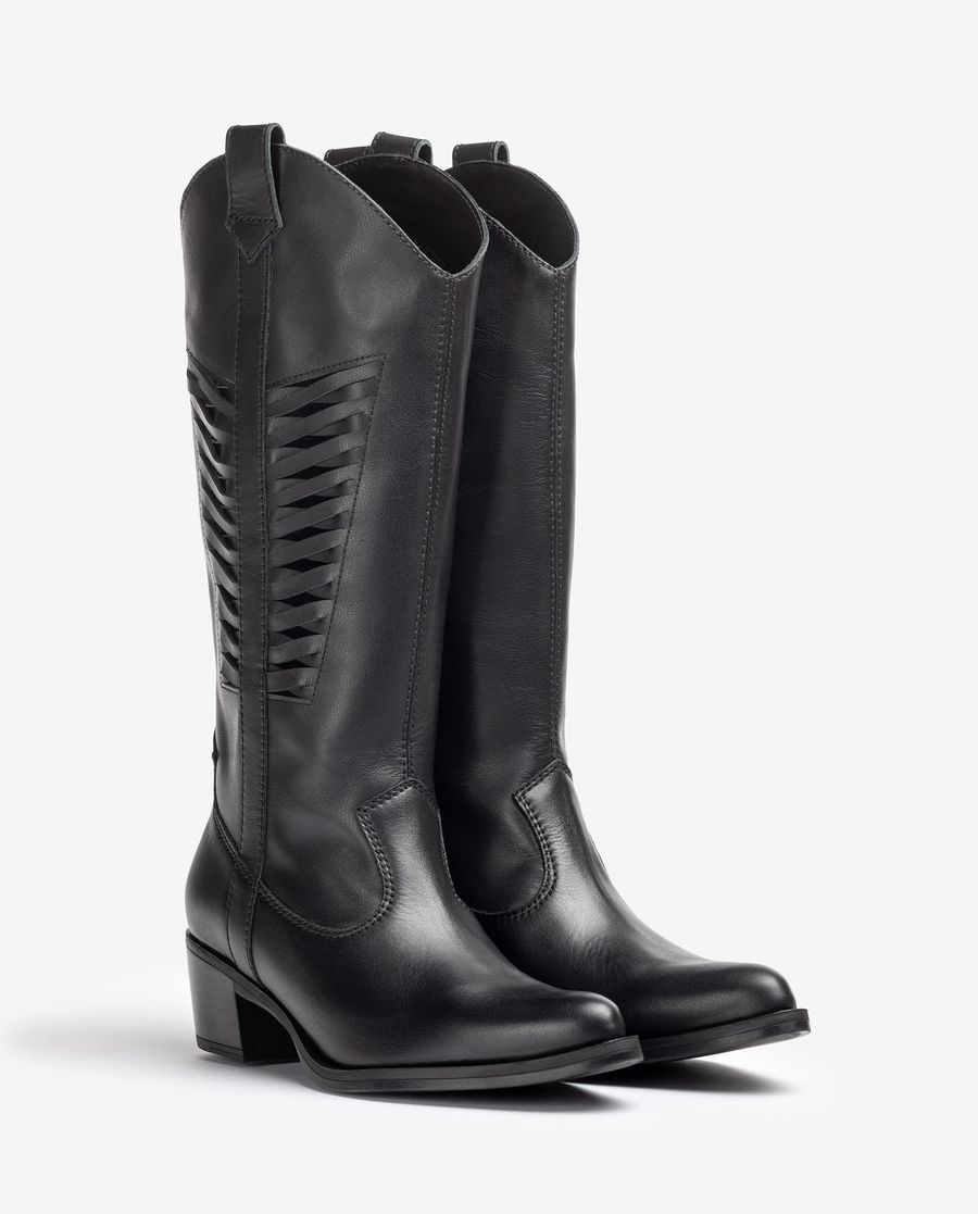 Bottes de cowboy Unisa avec tige - Noir