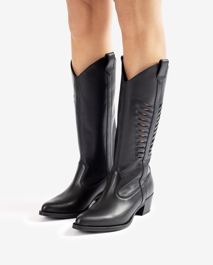 Bottes de cowboy Unisa avec tige - Noir