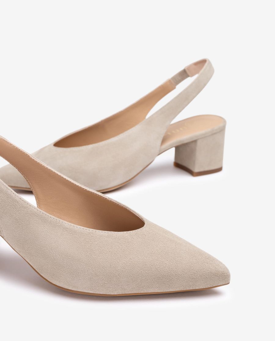 Escarpins à bride arrière et bout pointu Unisa pour femme - Beige