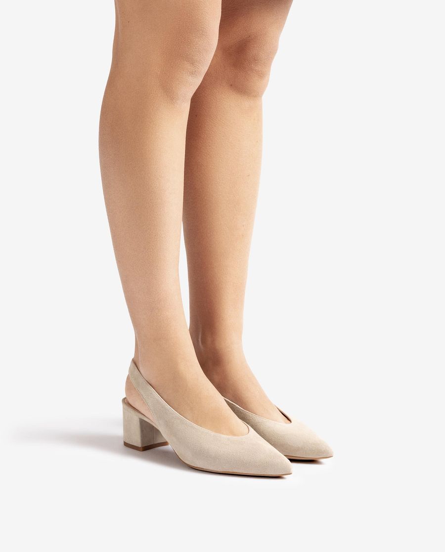 Escarpins à bride arrière et bout pointu Unisa pour femme - Beige