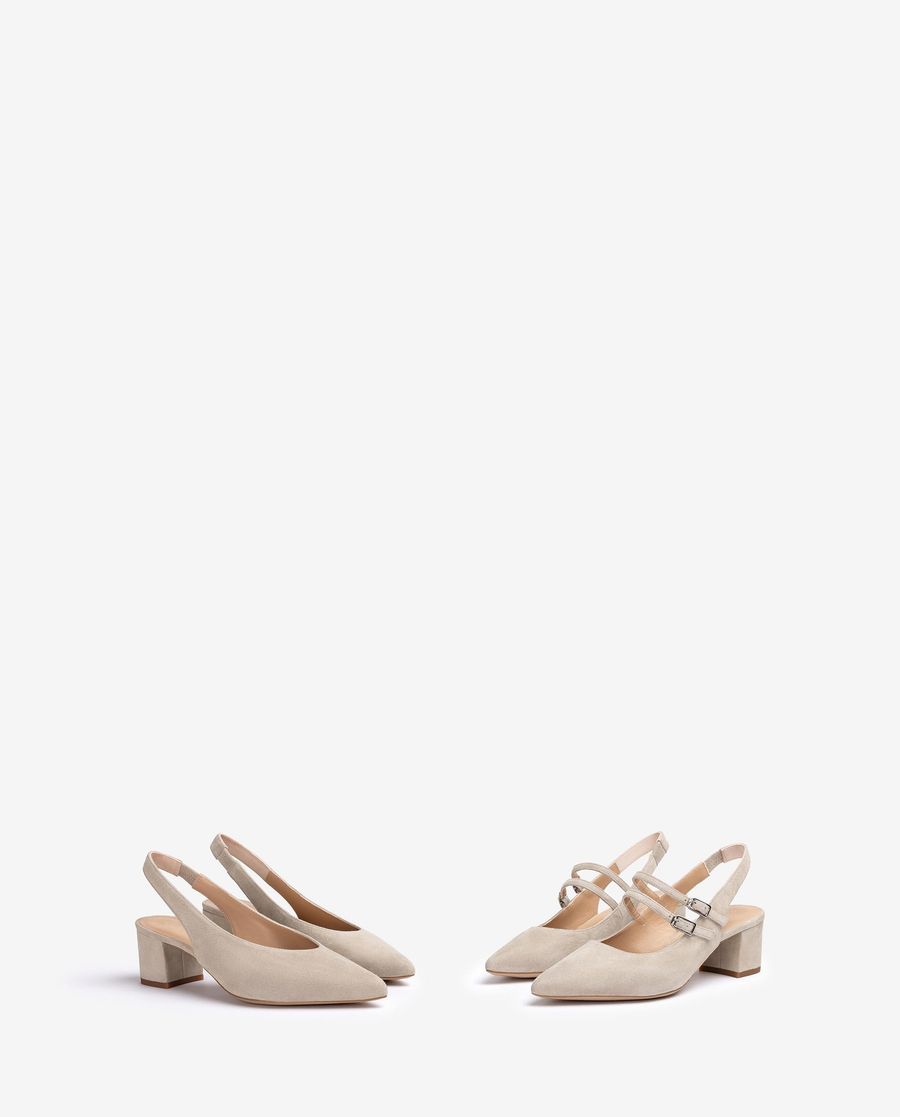 Escarpins à bride arrière et bout pointu Unisa pour femme - Beige
