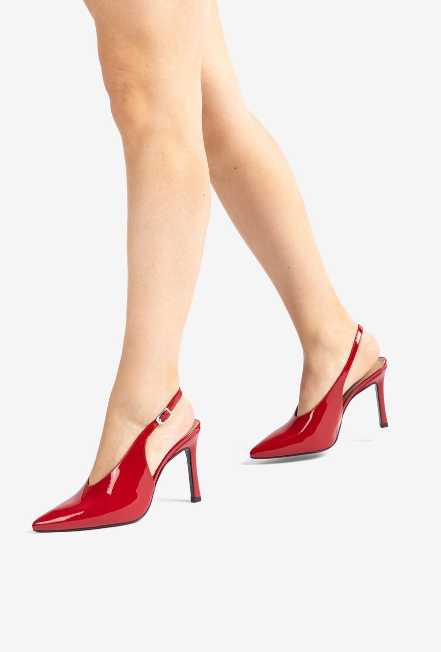 Unisa Chaussures à bride arrière à talon haut pour femme - Rouge