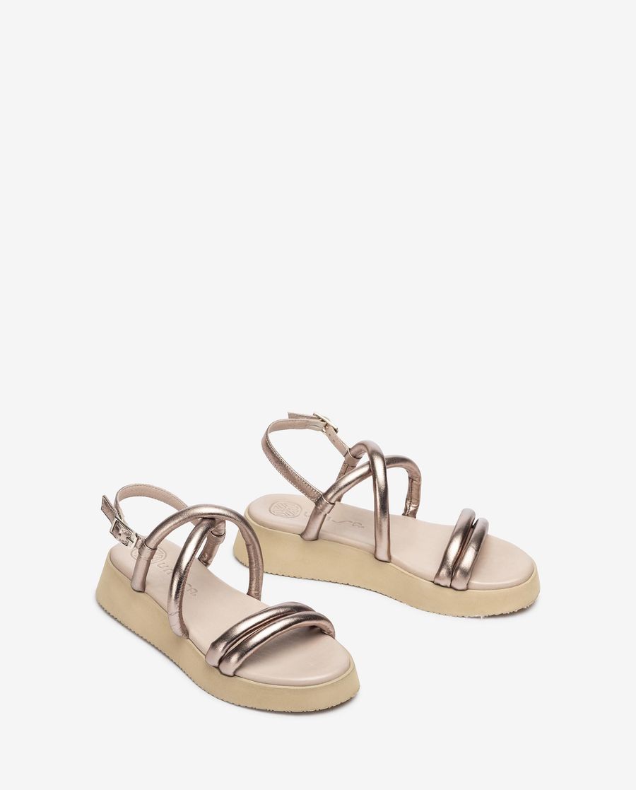 Sandales à lanières rembourrées Unisa pour femme - Bronze