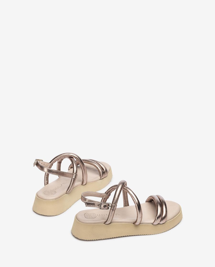 Sandales à lanières rembourrées Unisa pour femme - Bronze