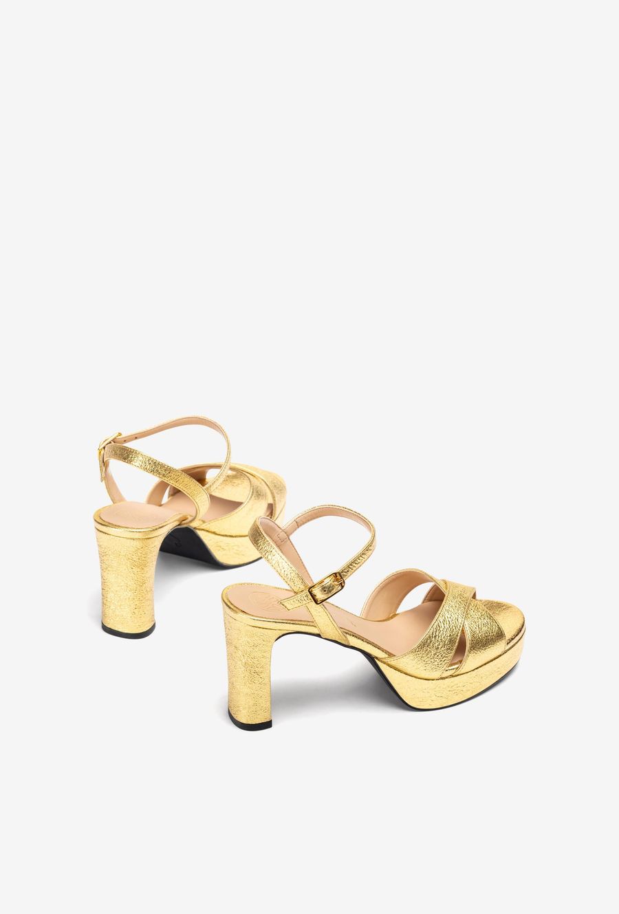 Sandales à talons et plateformes Unisa pour femme - Doré