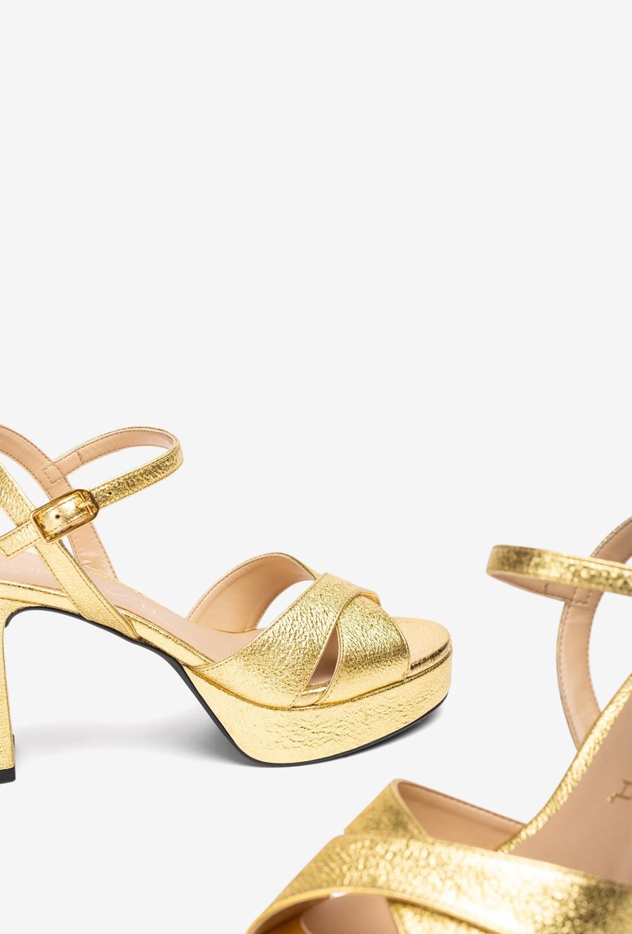 Sandales à talons et plateformes Unisa pour femme - Doré