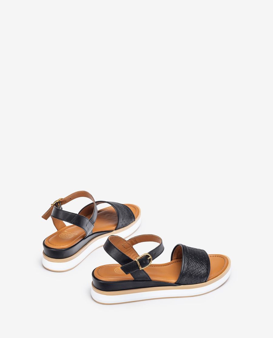 Sandales à bout ouvert Unisa pour femme - Noir